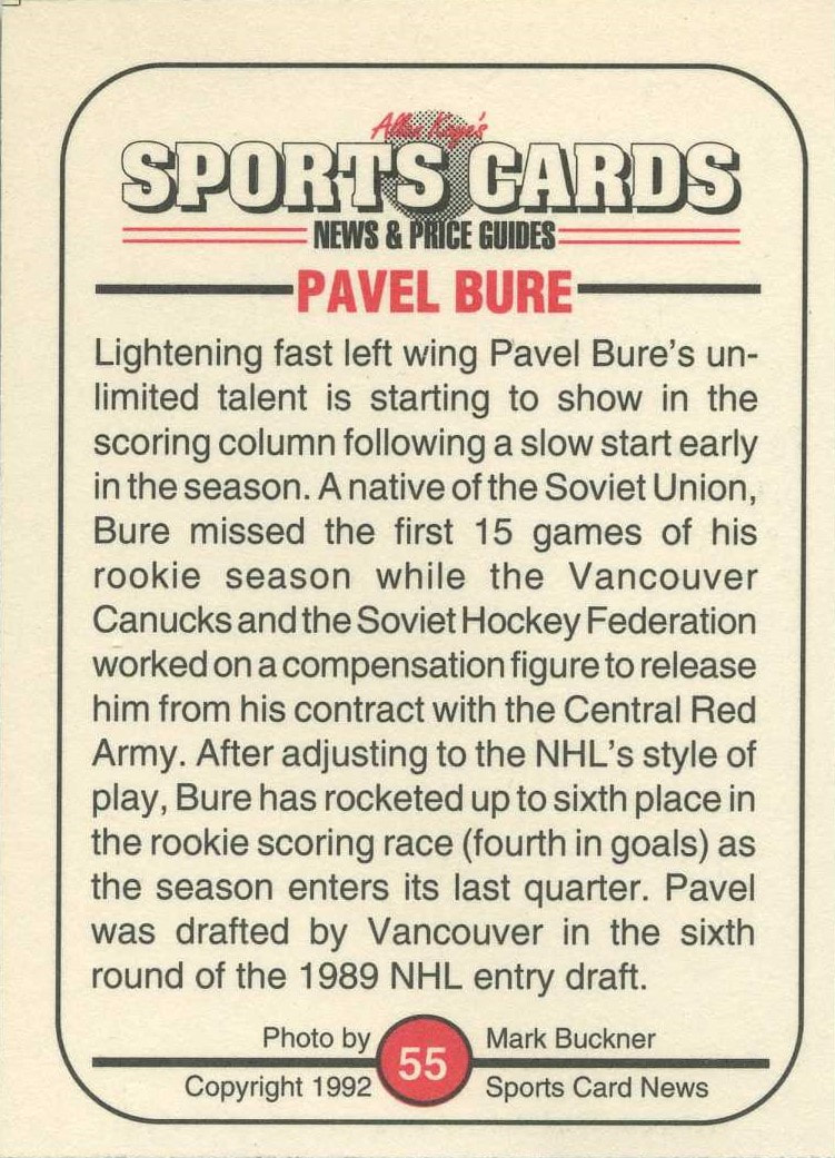 1992-93 Sports Card News #55