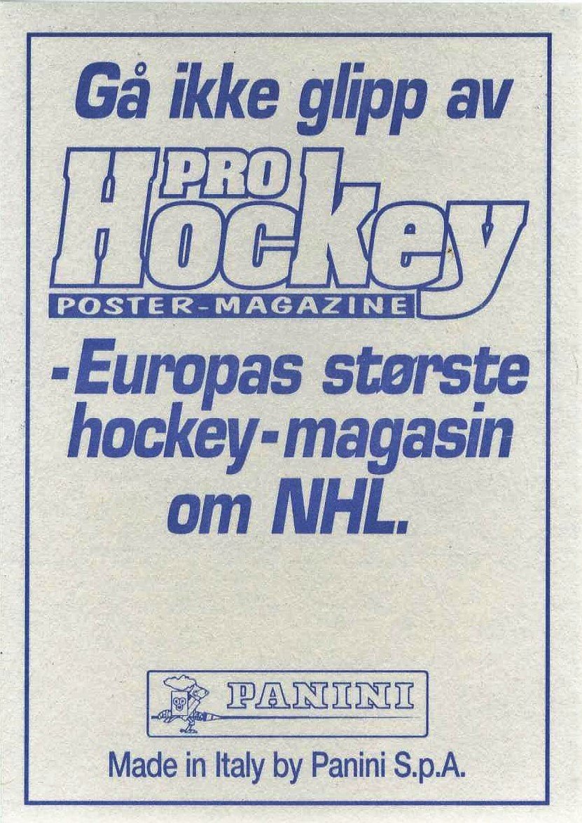 1995-96 Swedish World Championships Stickers #281