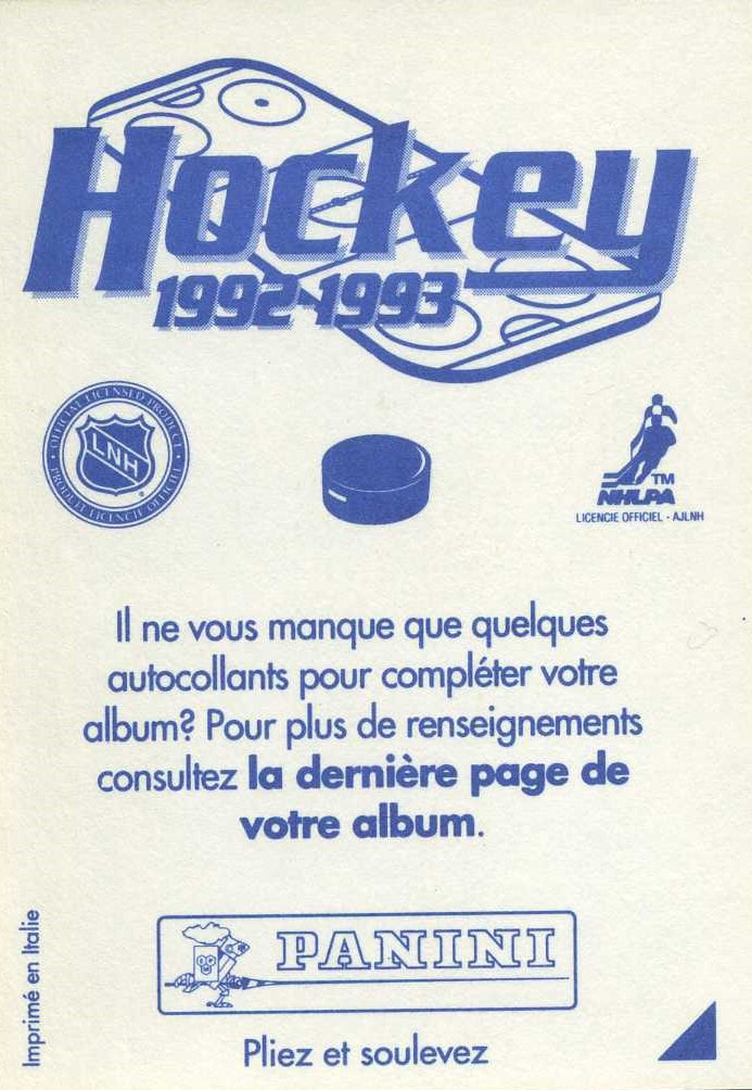 1992-93 Panini Stickers French #C